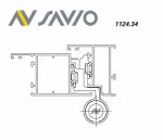 Cerniera registrabile a 2 ali in alluminio SUMMA 1124.34 ORO - immagine 2