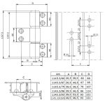 Cerniera registrabile a 3 ali MECHANICA – 1145.3/60 SAVIO - immagine 2