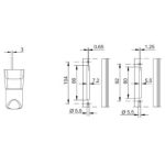 Cremonese Manon Savio 873 per anta battente, dimensioni 34x129 mm, finitura 1013 - immagine 3