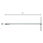 Chiave a T snodata con bocca esagonale da 9mm